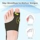 Kmachm 2x Hallux Valgus Korrektur für Damen und Herren, Großzehentrenner, weich und atmungsaktiv für Tag und Nacht, Einheitsgröße - Schwarz