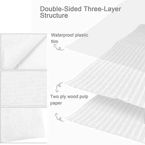 LXIANGN 125PCS Disposable Nail Art Table Towels Mat 13\" X 17\" Waterproof 3 Ply Nail Art Mat Paper Sheet Clean Pads Tattooing Table Mat Nail Table Cover Tattoo Supplies (White)