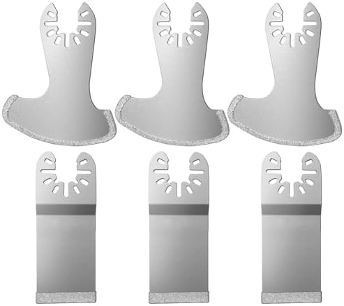 LEILUO 6Pcs Diamond Multi Tool Grout Removal Blade, Oscillating Saw Blades