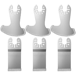 LEILUO 6Pcs Diamond Multi Tool Grout Removal Blade, Oscillating Saw Blades | Diamond Grit Edge, Tile Grout Removal Tools, Oscillating Tool Blades, Compatible with DeWalt, Makita, Milwaukee & More