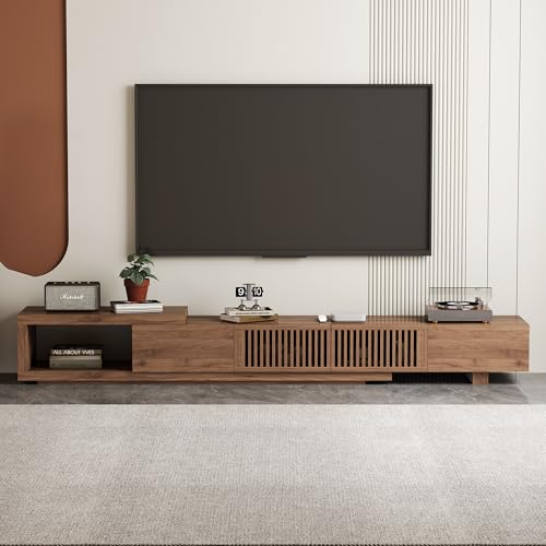 Extendable Walnut TV Console for 75+ Inch Screens