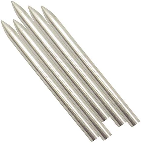 Evniset 5Pcs Stainless Steel FID 550 Paracord Needles for Leather Lacing Weaving Stiching Outdoor Smoothing Tool 78mm, Silver