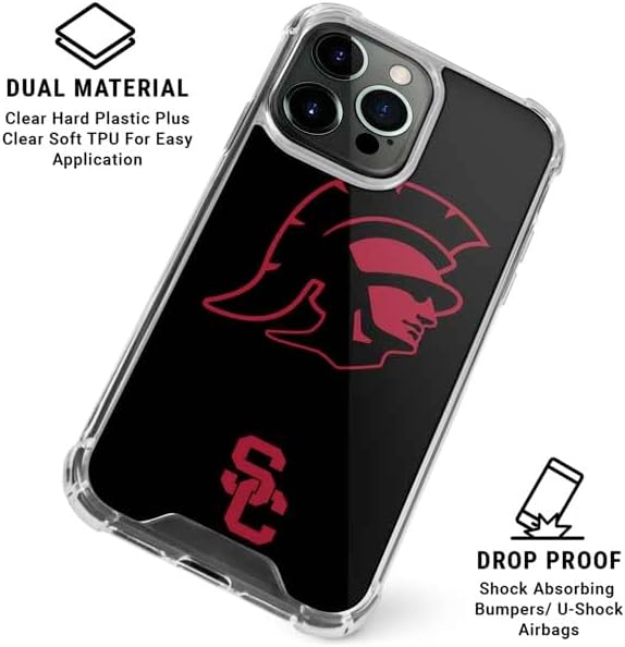 Skinit Clear Phone Case Compatible with iPhone 16 Pro Max - Officially Licensed University of Southern California USC Trojan Mascot Design