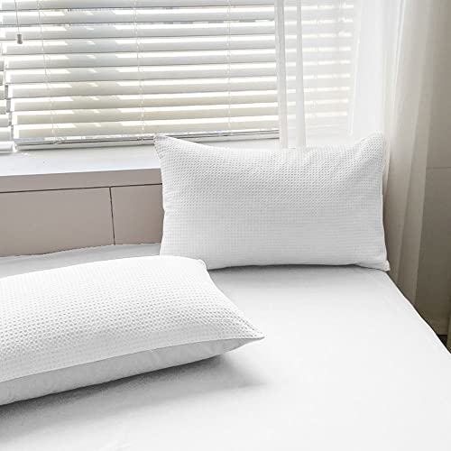 Nanko King Duvet Cover Set White Waffle Seersucker Boho Soft Luxury Microfiber Down Comforter Quilt Bedding Cover With Zipper Ties - Bohemia Modern Style For Men And Women Teen, 3Pc 104X90 Inch #TOP6