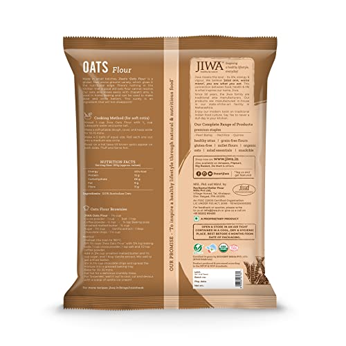 Image of JIWA healthy by nature Organic Quinoa, 1 Kg, (Certified Organic & Gluten Free) & Oats Flour, 900 g (Gluten Free)