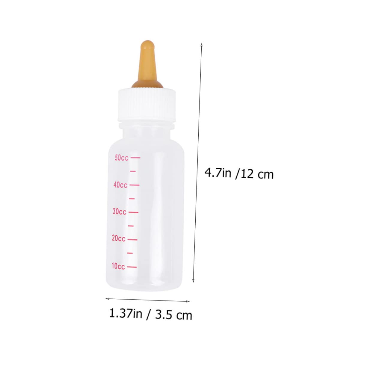 BCOATH 1Set Pet Feeding Bottle Food Grade Nursing Kit for Kittens Puppies Includes Nipples Bottle Brush Portable Lightweight Easy to Measure