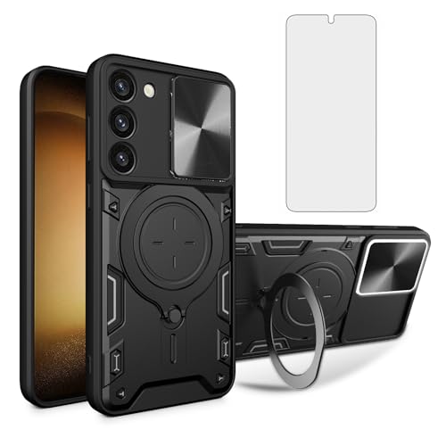 Coque Samsung S23 rigide haute protection avec verre trempé et support magnétique intégré