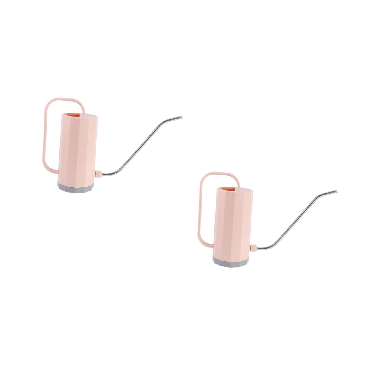 UPKOCH 2 Annaffiatoi Per Cactus Con Manico Con Beccuccio Lungo E Collo D'Oca Per Interni Portatili Da Giardino Contenitori Per Acqua Succulente Da Campeggio Rosa