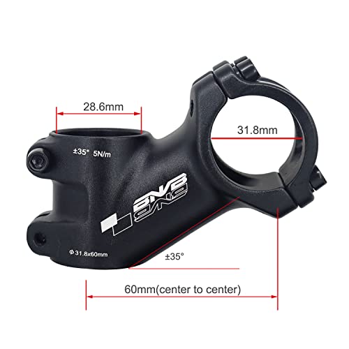 PLATTBK Fahrrad Vorbau 31,8 mm 35 Degree,Aluminiumlegierung Lenkervorbau für Mountainbike,Rennrad, BMX, MTB, Radfahren (31,8 x 60MM)