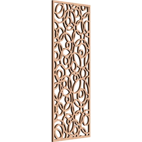 Latrobe Decorative Pierced Fretwork Wood Wall Panels, 13 3/8"W x 34 3/8"H x 3/8"T, Alder