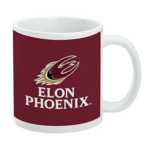 Elon University Phoenix Logo Ceramic Coffee Mug Gift Mugs for, 11oz, White