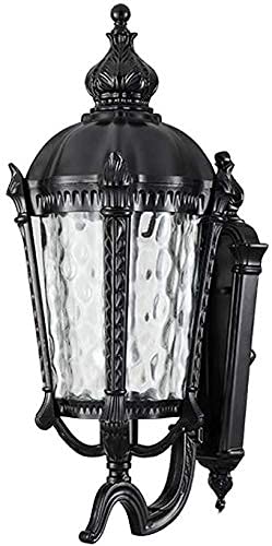 DFTWJMA Victorian Black Outdoor Wall Lamp Post Light, 48CM Diecast