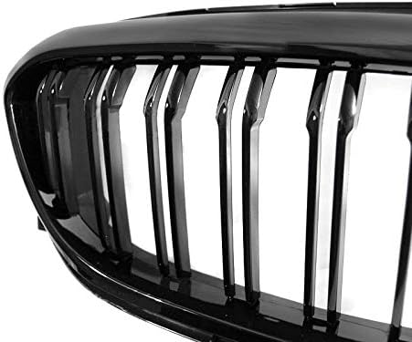 Front Grill Compatible with BMW 5 Series G30 G31 2017 2018 2019 2020 RS-182 Front Central Sport GrillReplacement Kidney Grille Grill Glossy Black Sport Look