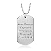 Personalised Dog Tags Necklace for Men Boyfriend Husband Dad Custom Mens Necklace for Him Boys Girls Her Army Dog Tags Gift for Birthday Fathers Day Anniversary Christmas with Any Text (Silver) #1