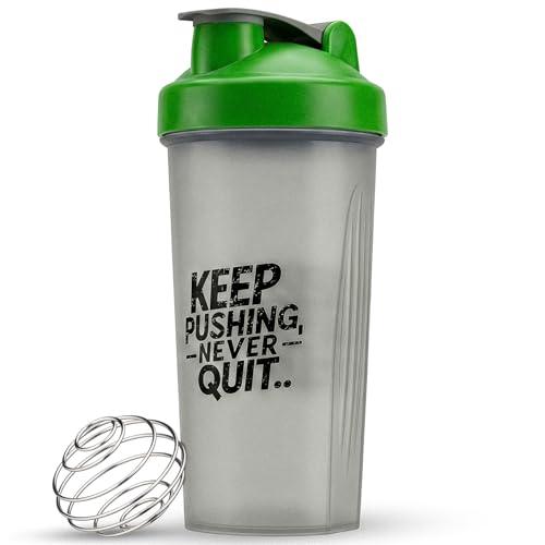 Amazon.co.uk Active 100 Protein Shaker Bottle for Shakes, 600ml | Wide Mouth, BPA Free, Dishwasher Safe, Non-Drip Shaker for Protein Shakes | Gym Bottle for Men & Women - Pre-Workout & Cycling (Black & Green) #ad #ad