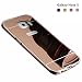 Galaxy Note 5 Rose Gold Mirror Case, Gravydeals® Luxury 2 in 1 Design Aluminum Metal Bumper Frame Case with Mirror Effect PC Back Cover Shell for Samsung Galaxy Note 5