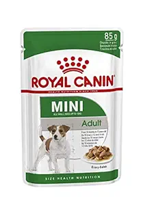 Royal Canin Mini Gravy Adult Dog Food, Meat Flavor, Pouch (Pack of 12)