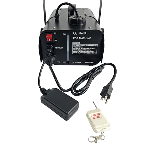 Máquina de humo Kyng 900W con luces multicolor portátil miniatura 6