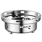 Tragbarer, zusammenklappbarer, winddichter Holzofen, kompakter Edelstahlofen, Outdoor-Camping, Wandern, Rucksackreisen, Picknick, Grill, tragbar leicht, praktisch in Anwendung mit vernünftigem Design, sodass ihn problemlos zum Picknick mitnehmen können.