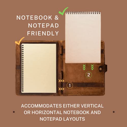 Leather Portfolio - Professional Portfolio Organizer, Resume Folder, Leather Padfolio For Men And Women, Business Portfolio With Cardholder, Portfolio Folder - Leather Folder #TOP4