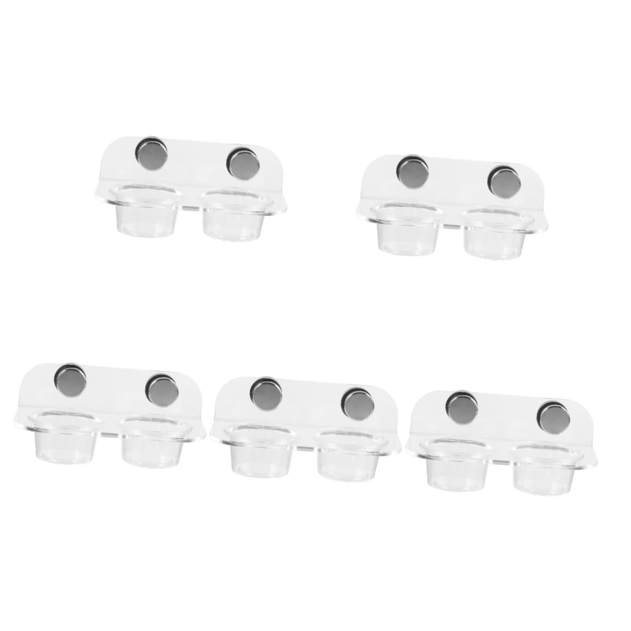 minkissy 5 Juegos De Comederos Magnéticos para Geckos Cuencos De Agua Y Comida para Reptiles Resistentes Y Fáciles De Limpiar.