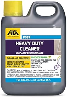 FILA Heavy Duty Cleaner PS87 1 QT, Stain Remover Grease, Coffee, Wine, Wax, Ink, Hard Surface Floor Cleaner, ideal for Natural Stone, Terracotta, Quarry Tile, Concrete, Porcelain And Ceramic Tile