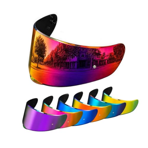 Image of PSLER Shatterproof Helmet Visor for Strada 2 Strada 3 FF801,Purplish Red