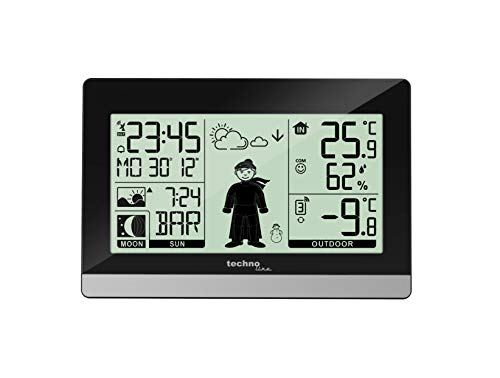 Station météo Technoline WS9612 noir design minimaliste pour intérieur chic