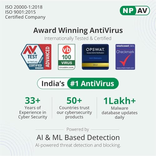 Image of Net Protector Antivirus - Total Security 2026 | Windows PC /Laptop | 2 Year - 1 PC with ZeroVDeepLearn Ai (Email Delivery in 1 Hour - No CD)