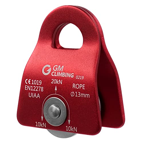 Gm Climbing 20Kn Micro Prusik Minding Pulley 1/2" Ce Uiaa Certified (Pack Of 2(Red)) #TOP3