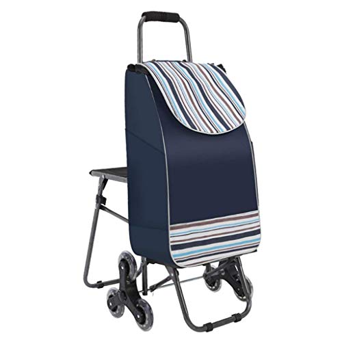 Old Person Shopping Trolleys , Einkaufswagen, Einkaufswagen, Rollwagen, Klappwagen, Anhänger, Wagen, tragbare, Haushalt, Kleinwagen, Klettern, Bauen, Schwarz Multifunktions