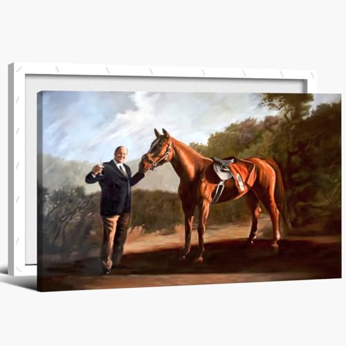 Napoleon Tony Soprano and Pie-o-my Horse Poster Wall Art Painting Canvas Decor Modern Family Home Decor Background Wall Decor Framed16x12inch