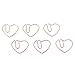 100pcs Mini Heart Paper Clips Small Cute Fancy Shaped Stainless Steel Metal Bookmarks Bulk for Office Stationery, School Supplies, Document Note Sorting, Wedding Decoration(Rose Gold)