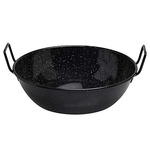 Metaltex - Sarten Honda Esmaltada, Acero Esmaltado. Color Negro 40 cm