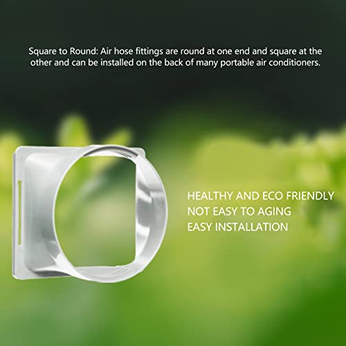 Air Conditioner Exhaust Hose Coupler, Universal Thread Design, Square to Round Portable Adapter - Image 3