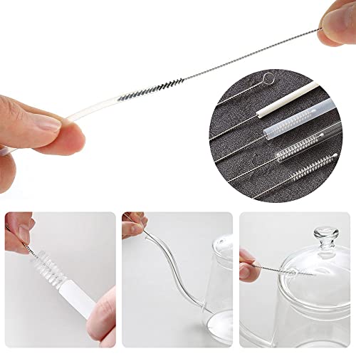 Straw Cleaner Brush Extra Long 12 inch, 10 PCS Straw Cleaner Brush Bristles Diameter (4+8+10+12+16mm) for Cleaning Straws, Pipe, Sippy Cup and Bottle - Image 3