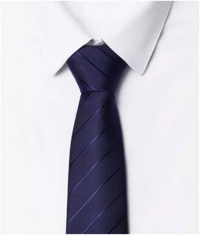 Striped Men's Business Tie Work Wedding Accessories Necktie Gift Set
