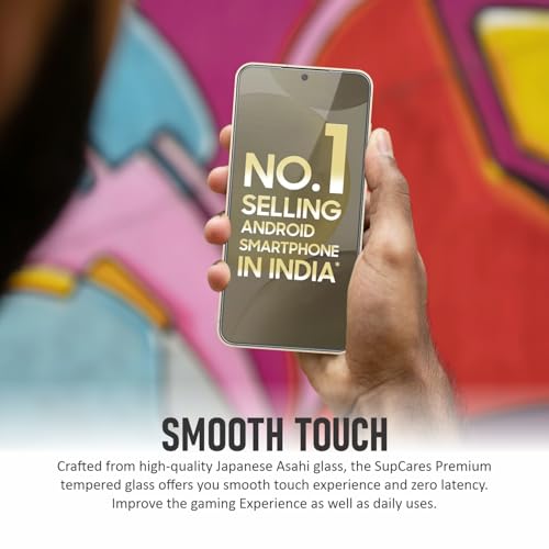 Image of SupCares Privacy Tempered Glass for Samsung Galaxy S25 and Galaxy S24 (6.2 Inch) With Installation Kit | Military-Grade Gorilla Screen Protector | Edge to Edge Coverage | Black