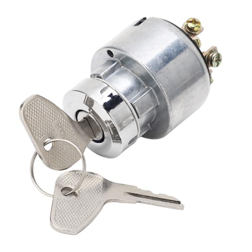 Interruptor de Llave de Encendido Kubota 66021 55140 35260 31852 para Tractores Kubota M4030 M4700 Interruptor de Arranque con 2 Llaves Interruptor de Encendido del Tractor