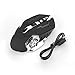 Produktbild Schwarze stille Mäuse 2.4G Wireless Wiederaufladbare USB-Maus Game Mute Lighting Ergonomische Computermaus 6 Tasten 10M für PC Laptop(Schwarz)