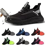 DYISOFY Zapatos de Seguridad para Hombre y Mujer de Trabajo con Calzado Antideslizante Acero Cómodas ​Negro 40​