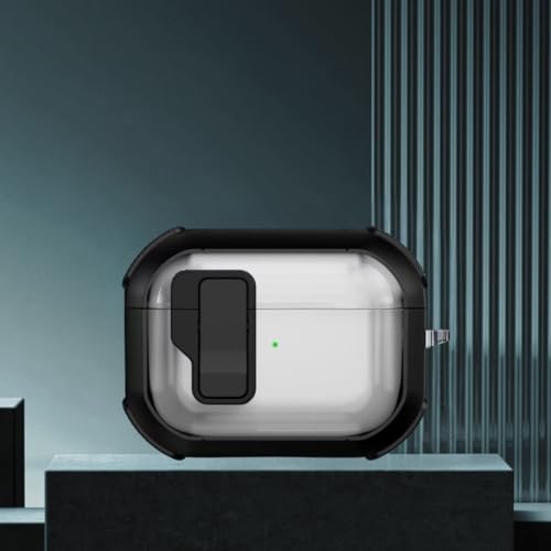 Capa compatível com Airpods Pro 2ª/1ª geração (2023/2022/2019) com clipe de bloqueio seguro para Air