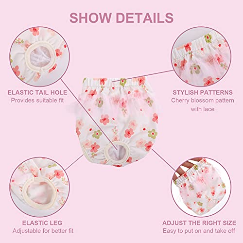 Washable Female Dog Diaper, Reusable Puppy Sanitary Pantie For Girl Doggie In Period/Prevent Harassment, Cute Dog Underwear Pants Puppy Wrap Nappies For Small Dogs, Keep Diaper On Your Dog (Xs) #TOP2