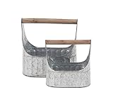 silberner caddy Finish: Beige, Silber, Distressed  Material: Cunningham lanceolata, Eisen  Farbe: Silber, Beige