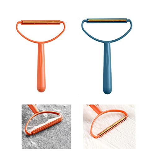 Épilateur portable simple pour pull, rasoirs en peluche pour restaurer vos vêtements et tissus de l'autre côté peut lisser les cheveux deux en 1 paquet (un paquet orange) Cover
