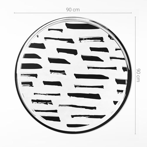 Tapis vinyle ø90 cm élégant abstraction minimaliste - 4