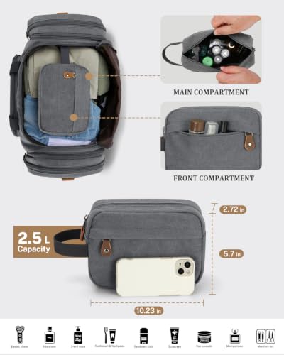 Image of Gonex Canvas Duffle Bag, Expandable 60L Travel Overnight Weekender Bag
