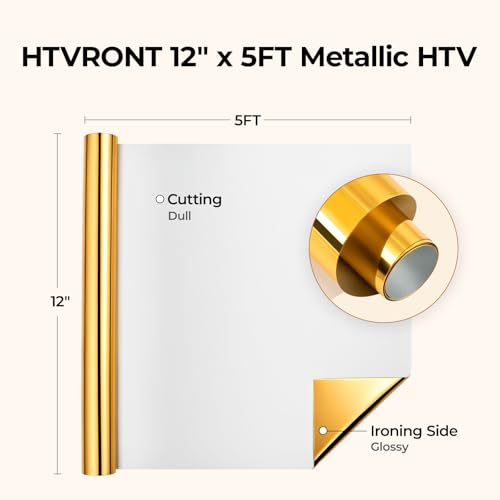 Image of HTVRONT Holographic Silver Metallic HTV Vinyl - 12 inchx 5ft Iron on Vinyl Roll