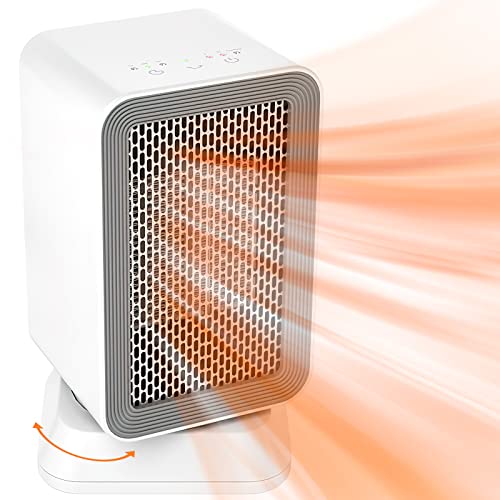 Mostop Heizlüfter Energiesparend Leise, 1000W Keramik Heizlüfter PTC Heizelement Keramisches Heizgerät, 3 Sekunden Schnellheizfunktion, Ventilator Funktion, Kippschutz & Überhitzungsschutz Cover