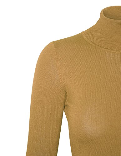 Image of Cielo Womens Solid Basic Stretch Turtleneck Pullover Knit Sweater